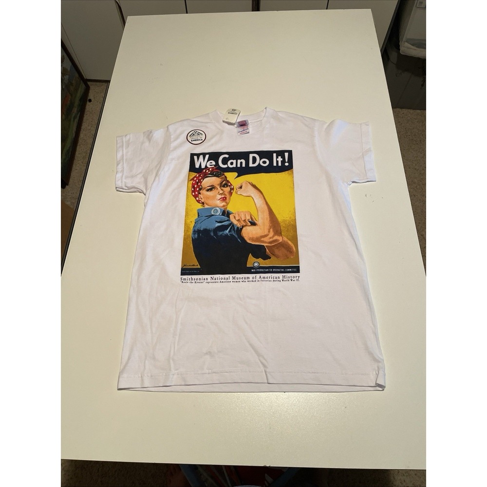 NWT Rosie The Riveter We Can Do It!Smithsonian Museum T Shirt Size M, USA Made